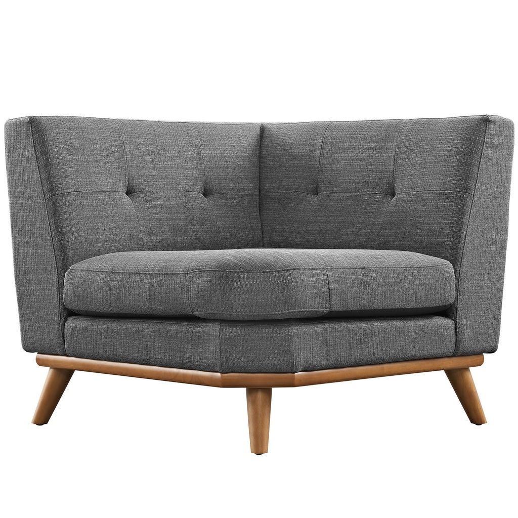 Grey Fabric Corner Sofa F804