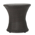Multibrown Outdoor Wicker Side Table Z2552