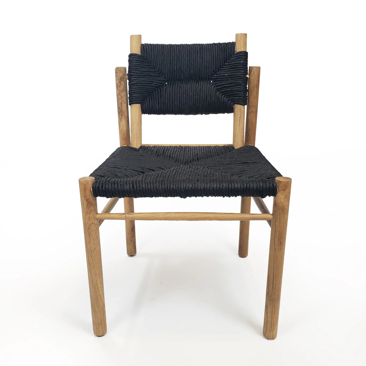 Black Teak Wood Accent Chair S18574