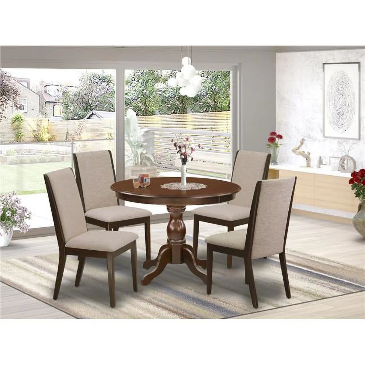 5 Piece Wood Dining Set A9042