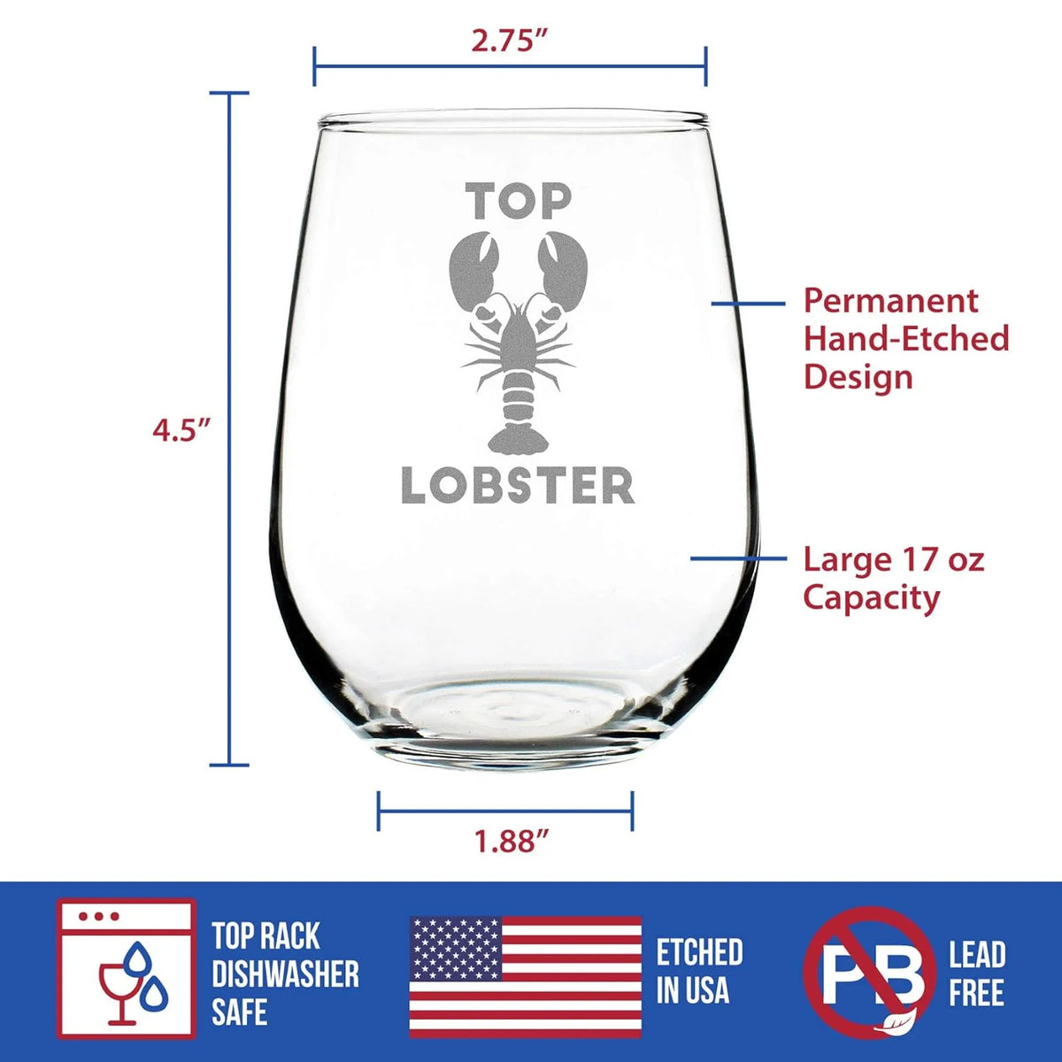 Stemless Wine Glass 17 Ounces B7607