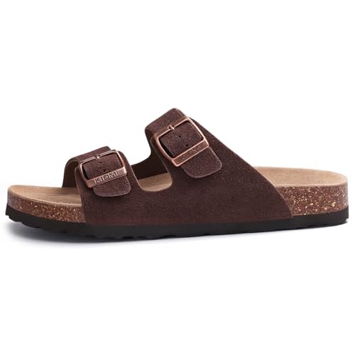 Women's Suede Adjustable Slide Sandals I66026