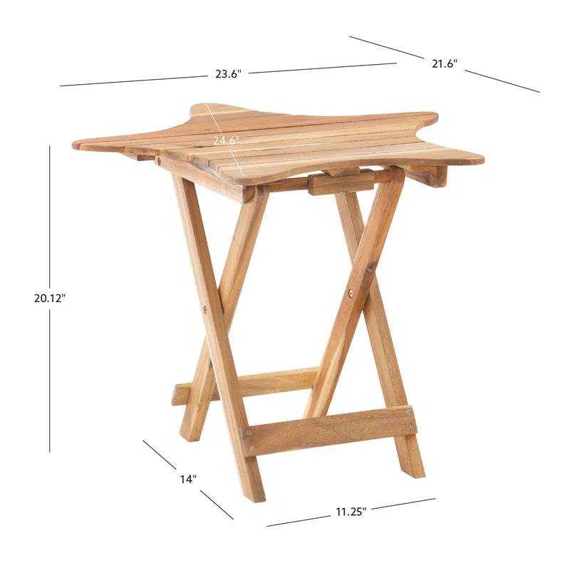 Wood Outdoor Folding Table Set of 2 B45137