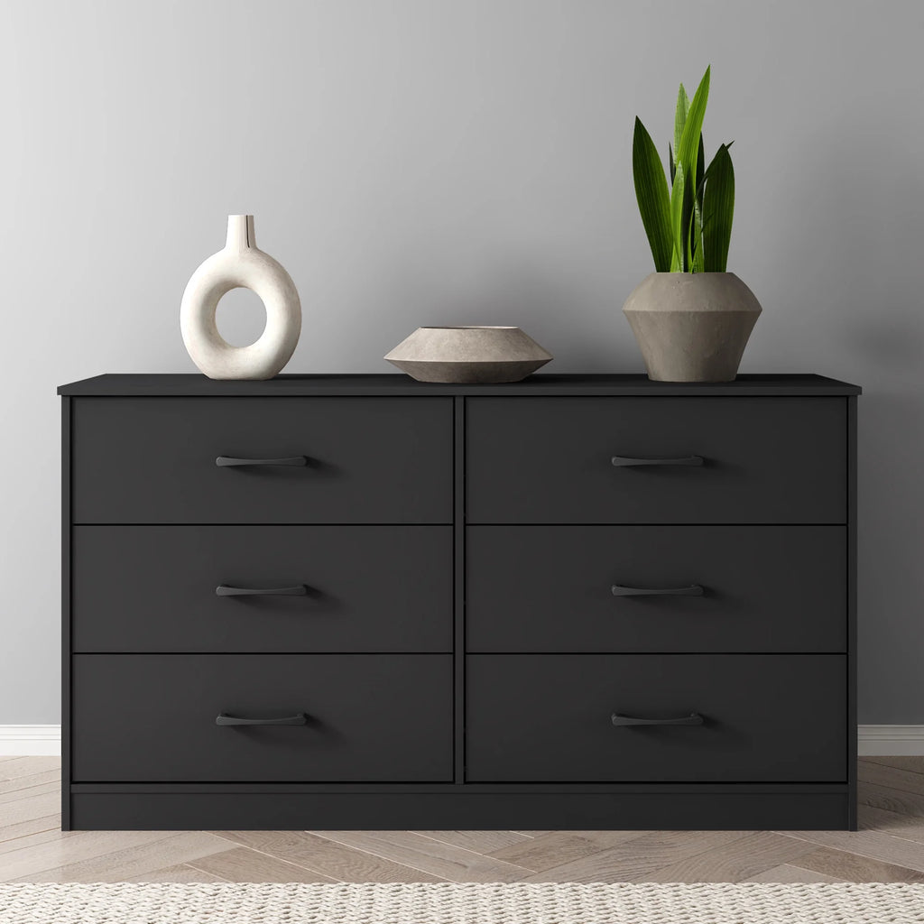 White 6 Drawer Dresser P853