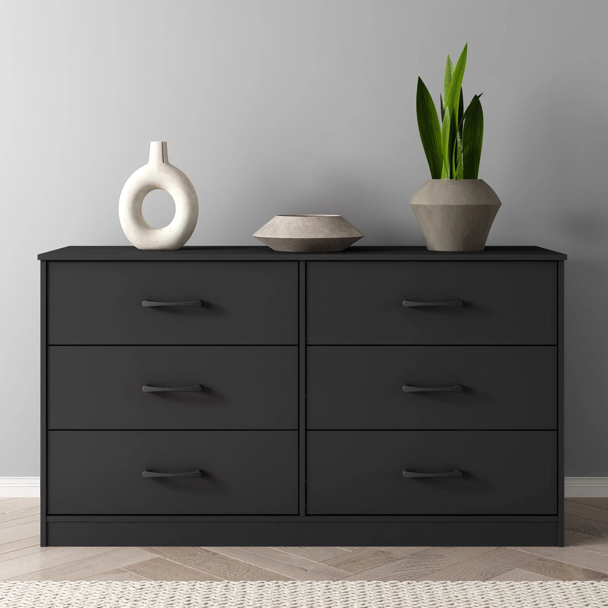 White 6 Drawer Dresser P853