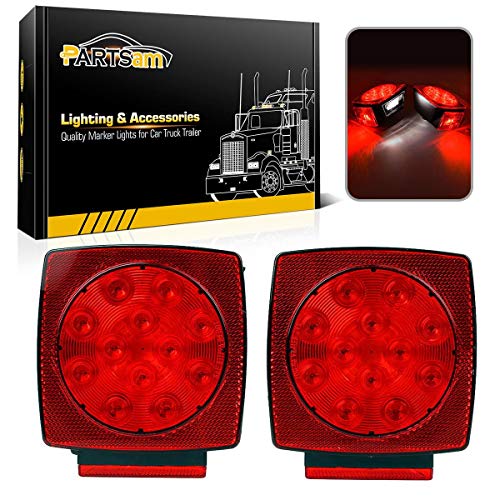 12V Submersible Red White LED Trailer Light X37068