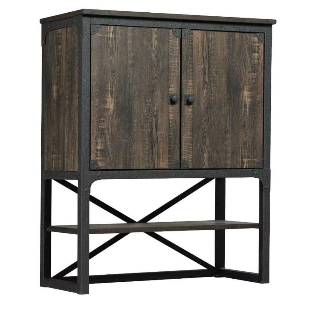 Engineered Wood Library Hutch in Carbon Oak Finish L1213