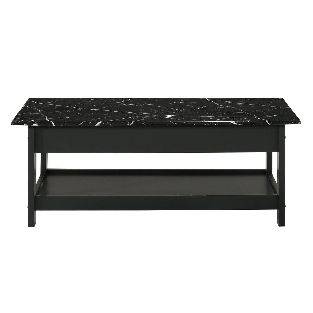 Black 3-Piece Wood Coffee Table Set N8014