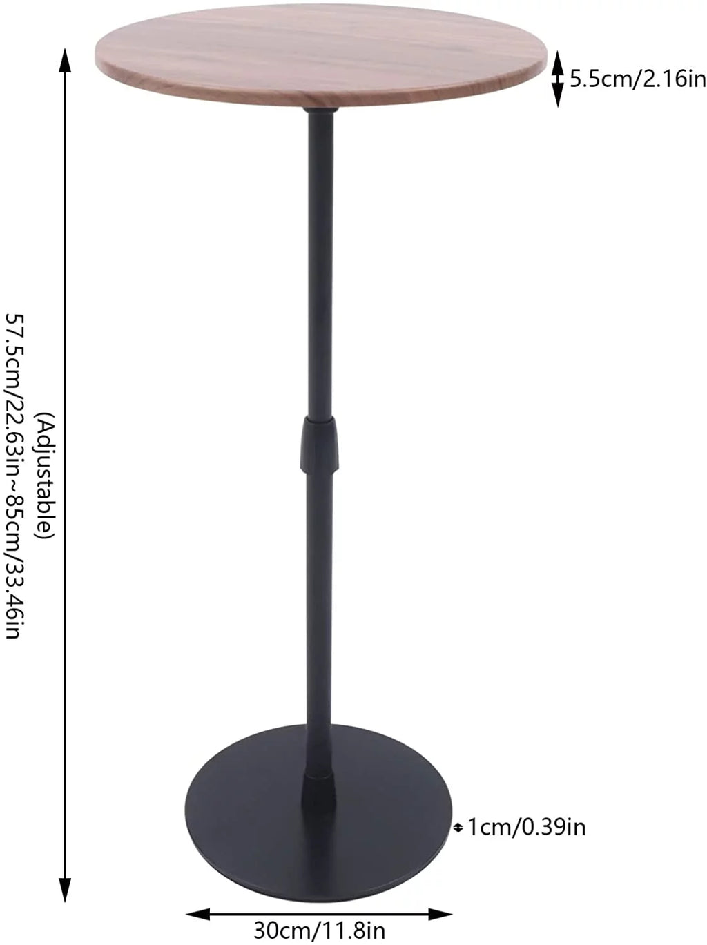 Small Round Pedestal End Table Height Adjustable Y327