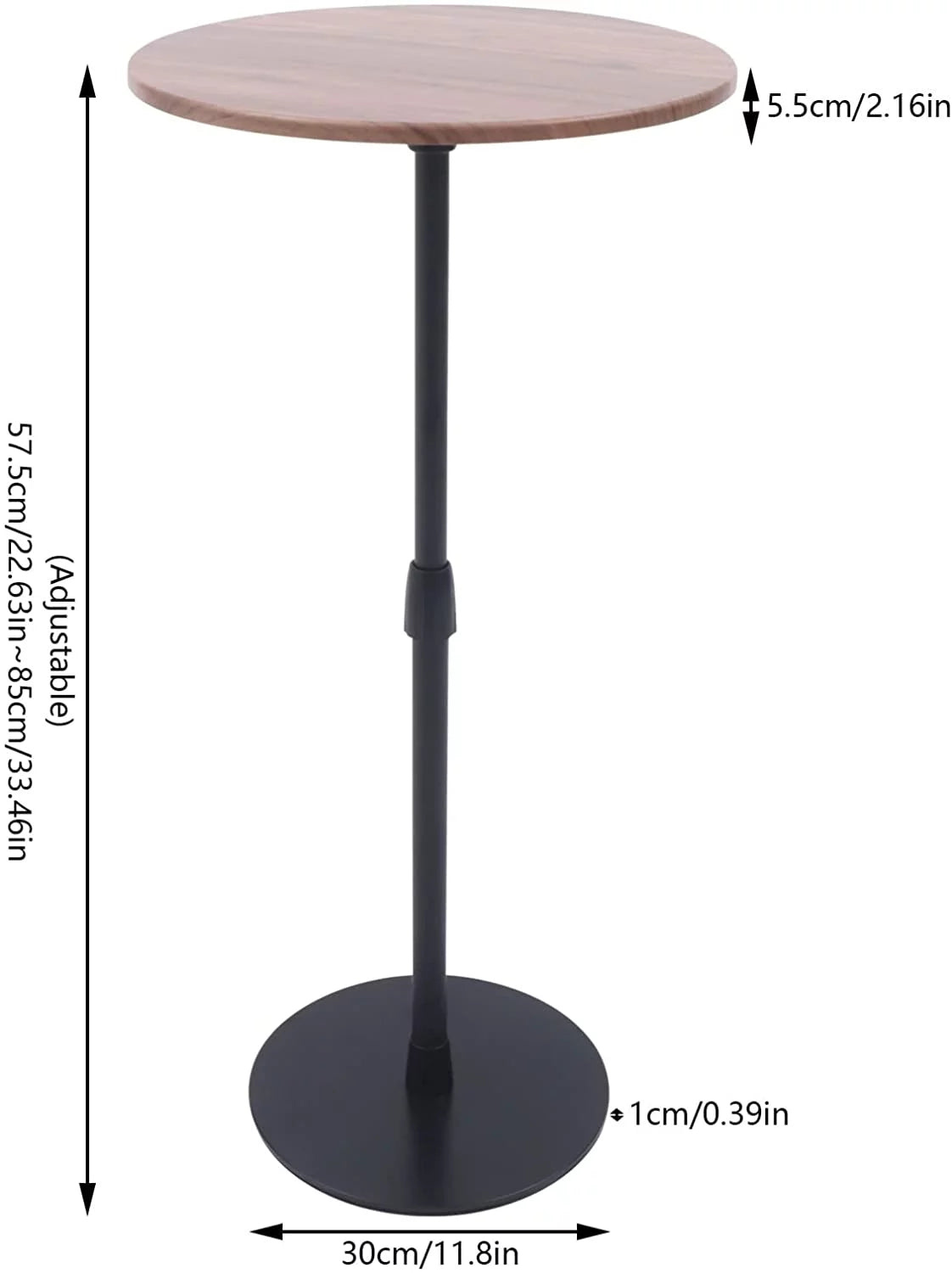 Small Round Pedestal End Table Height Adjustable Y327