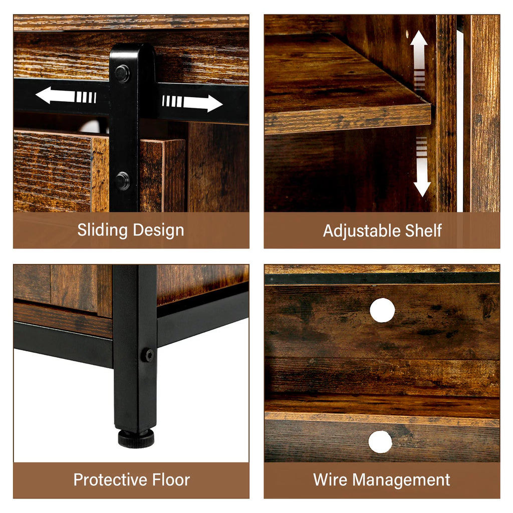 RGB Entertainment Center with Sliding Barn Door I941110