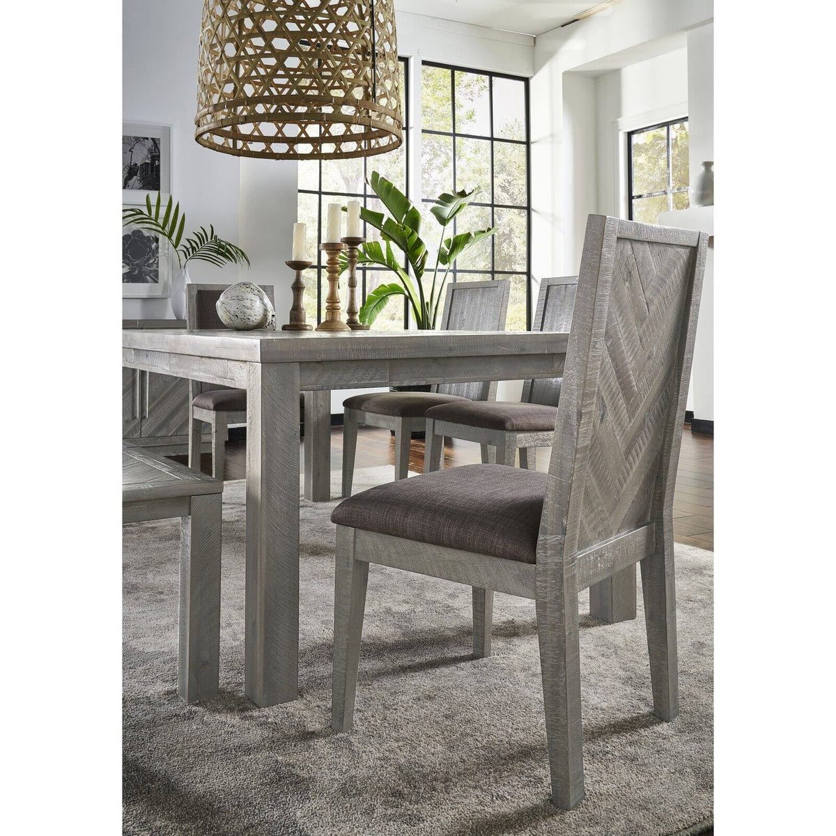Solid Wood Upholstered Chair Set of 2 C751385