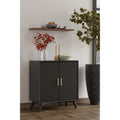 Black Wood Bar Cabinet R9153
