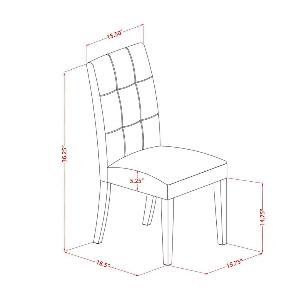 5 Piece Oval Dining Room Set with 4 Chairs Oak C326